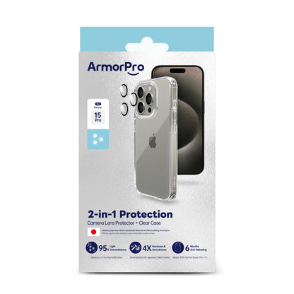 ArmorPro 2-in-1 Combo غطاء شفاف وحماية للكاميرا for iPhone