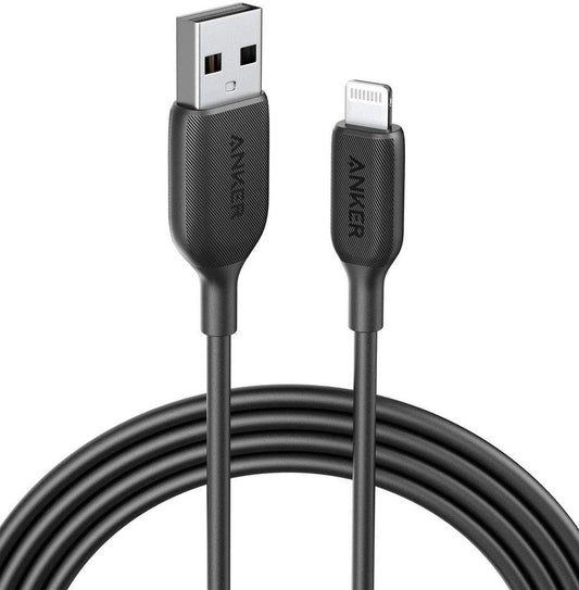 Anker Cable - أنكر - كابل - باورلاين ٢ - يو إس بي-إيه إلى لايتنينغ - ٠.٩ متر - أسود