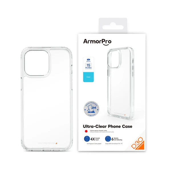 ArmorPro D3O غطاء حماية شفاف لأجهزة iPhone