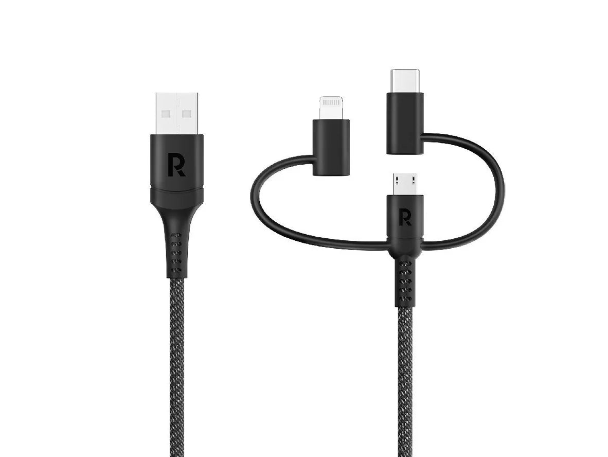 RAVPower RP-CB1033 3-in-1 Cable (Black, Global Version)  كيبل 3 في واحد