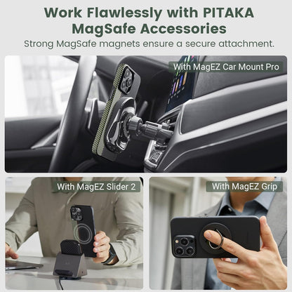 Pitaka Fusion Weaving MagEZ  iPHONE 15   غطاء  حماية جوال مغناطيسي بخاصية النسج المدمج