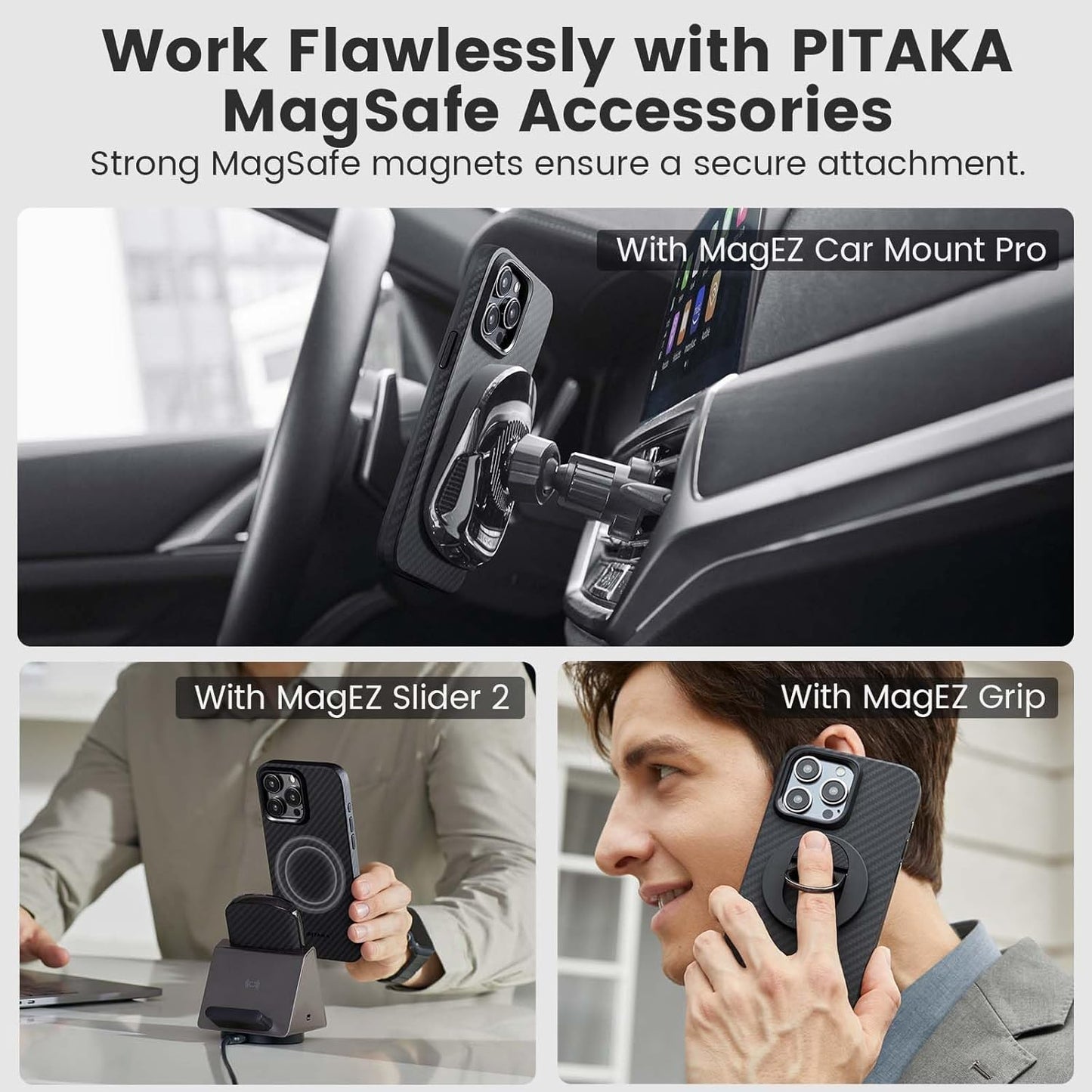 Pitaka MagEZ iPHONE 15  غطاء حماية جوال مغناطيسي