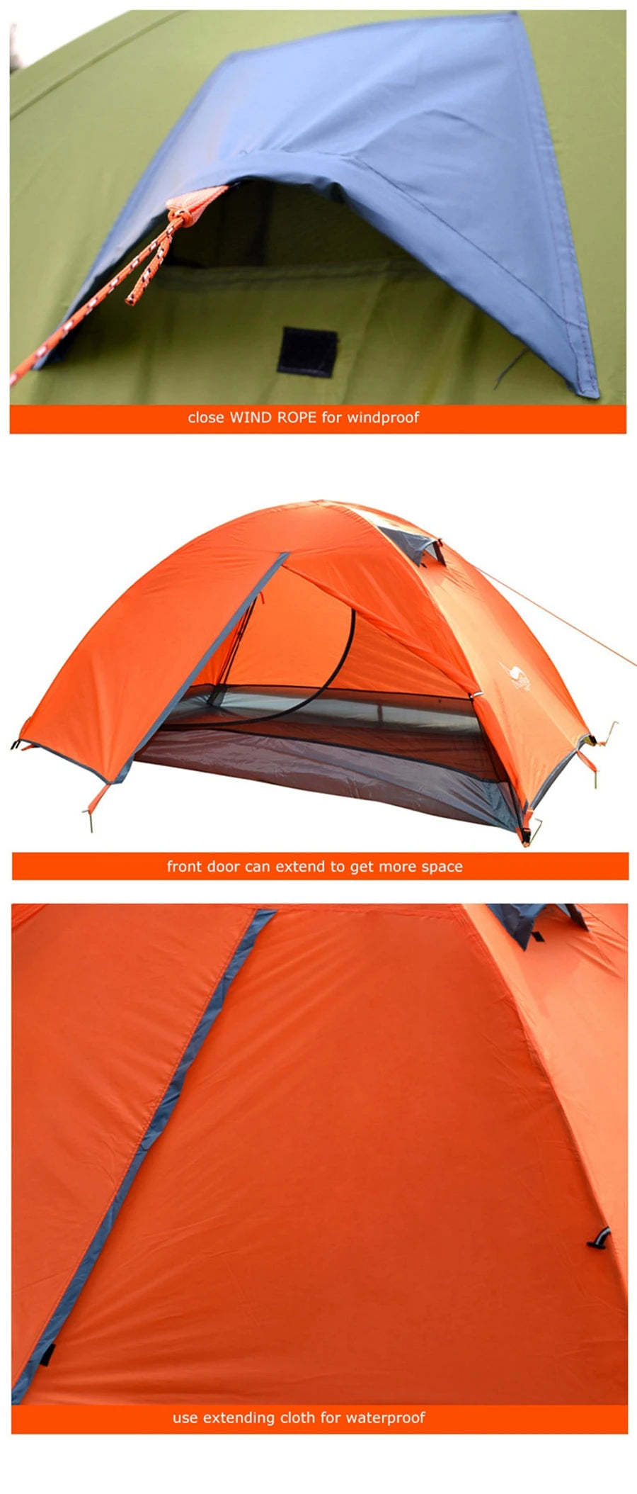 "Desert&Fox 2-Person Backpacking Tent – Double Layer, 4-Season Waterproof, Breathable, Lightweight Portable Camping Tent"