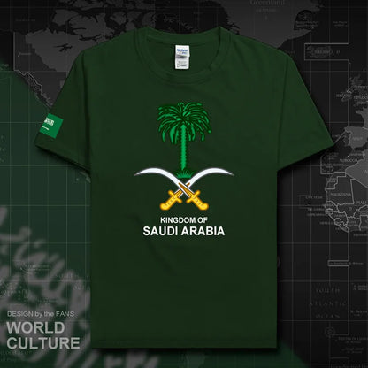 Saudi Arabia Men's T-Shirt 2024:  100% Cotton