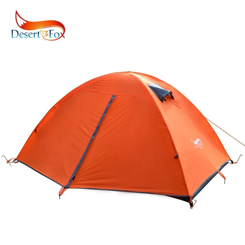 "Desert&Fox 2-Person Backpacking Tent – Double Layer, 4-Season Waterproof, Breathable, Lightweight Portable Camping Tent"