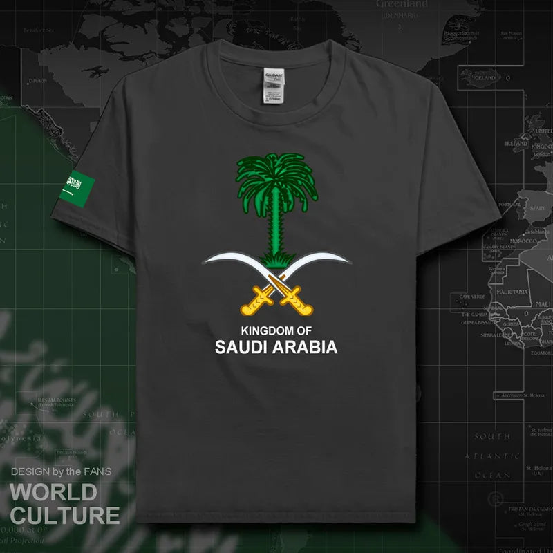 Saudi Arabia Men's T-Shirt 2024:  100% Cotton