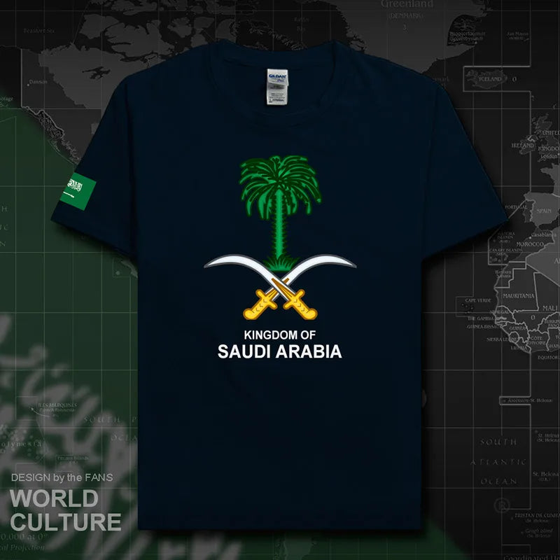 Saudi Arabia Men's T-Shirt 2024:  100% Cotton