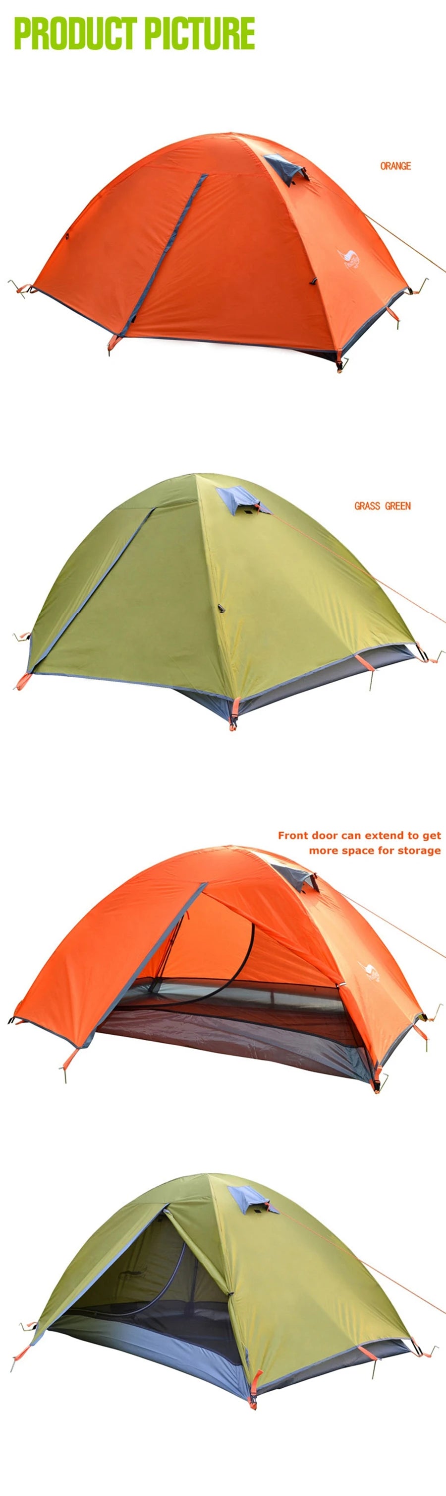 "Desert&Fox 2-Person Backpacking Tent – Double Layer, 4-Season Waterproof, Breathable, Lightweight Portable Camping Tent"