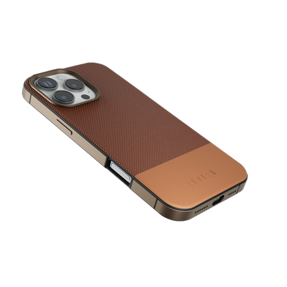 Levelo Cuir Two Tone Leather iphone 16 pro غطاء حماية لونين