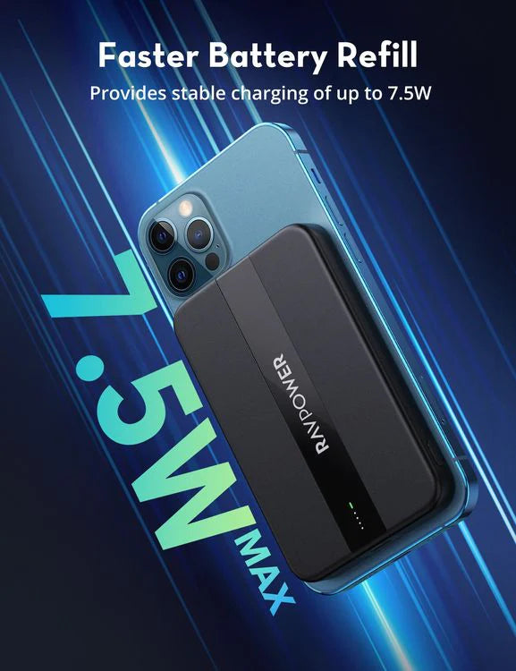 RAV POWER RP-PB234 5000mAh 7.5W Wireless باور بانك لا سلكي