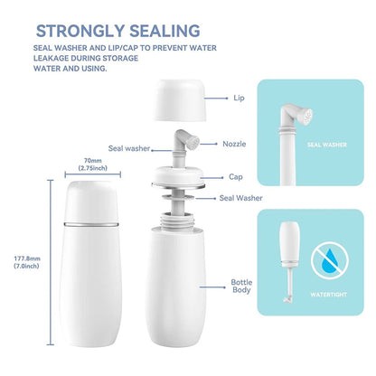 "400ml Portable Handheld Bidet Bottle with Spray Nozzle – Travel Hygiene & Personal Care Cleanser"