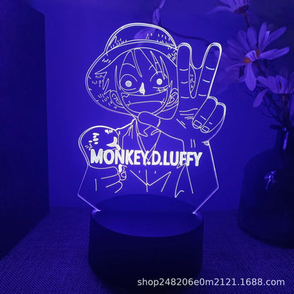 "Anime LED Night Light - One Piece Characters"