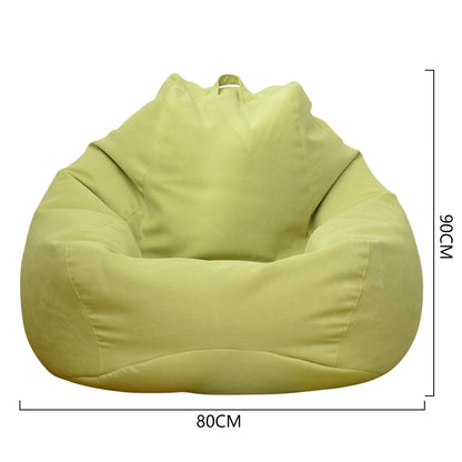 Lazy Sofa Cover Chair (No Filler) - Adult Bean Bag Couch for Living Room, Bedroom, Home, Tatami Lounger Seat