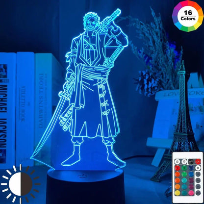 "Anime LED Night Light - One Piece Characters"