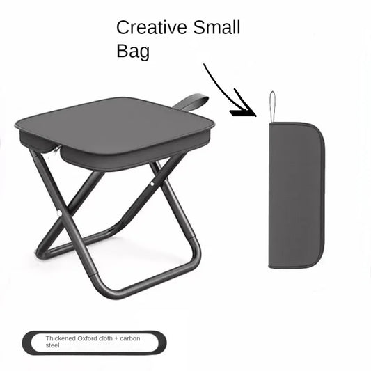 "Outdoor Folding Stool – Portable Camping Chair, Picnic Stool, Park Bench, and Fishing Chair"