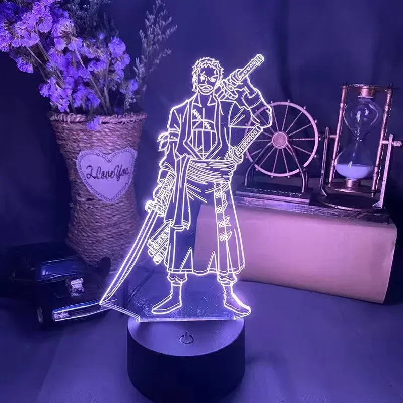 "Anime LED Night Light - One Piece Characters"