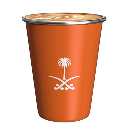 Saudi Arabia National Emblem Mug: Simple Design,  Stainless Steel