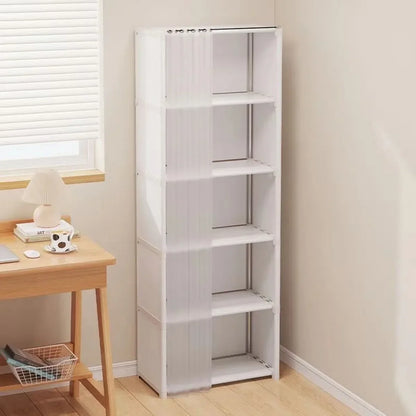 5/6-Layer Dustproof Wardrobe Storage Cabinet with High Capacity and Partitioned Shelves