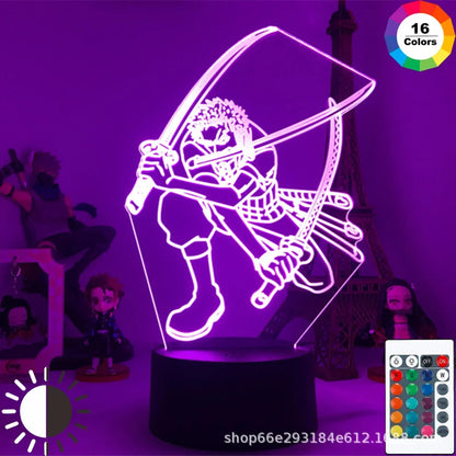 "Anime LED Night Light - One Piece Characters"