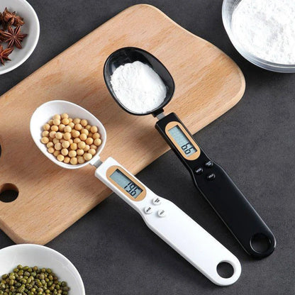 "Adjustable Weighing Spoon Scale - LCD Digital Kitchen Tool for Coffee, Food, Flour, and Baking"