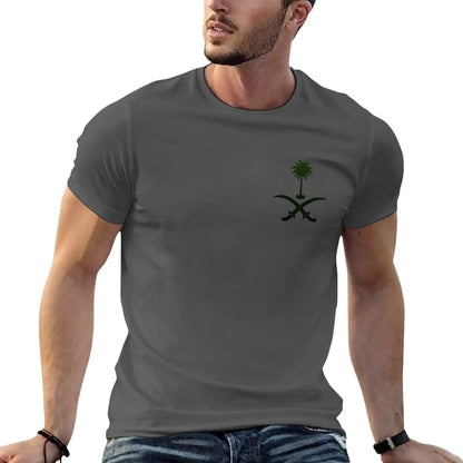 T-Shirt with KSA emblem :  Tops for Men