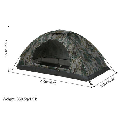 Ultralight Camping Tent - Single Layer Portable Tent with Anti-UV Coating, UPF 30+ for Outdoor, Beach, Fishing, and Desert