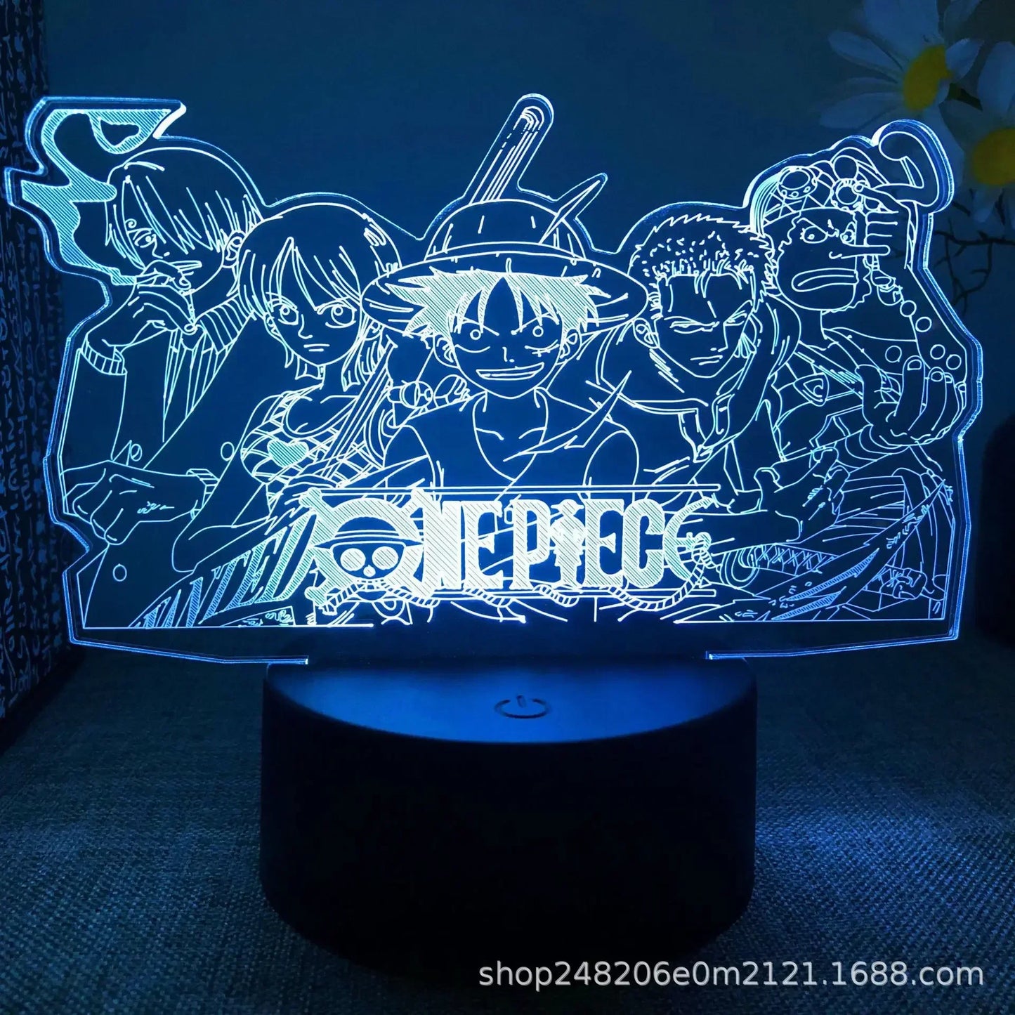 "Anime LED Night Light - One Piece Characters"