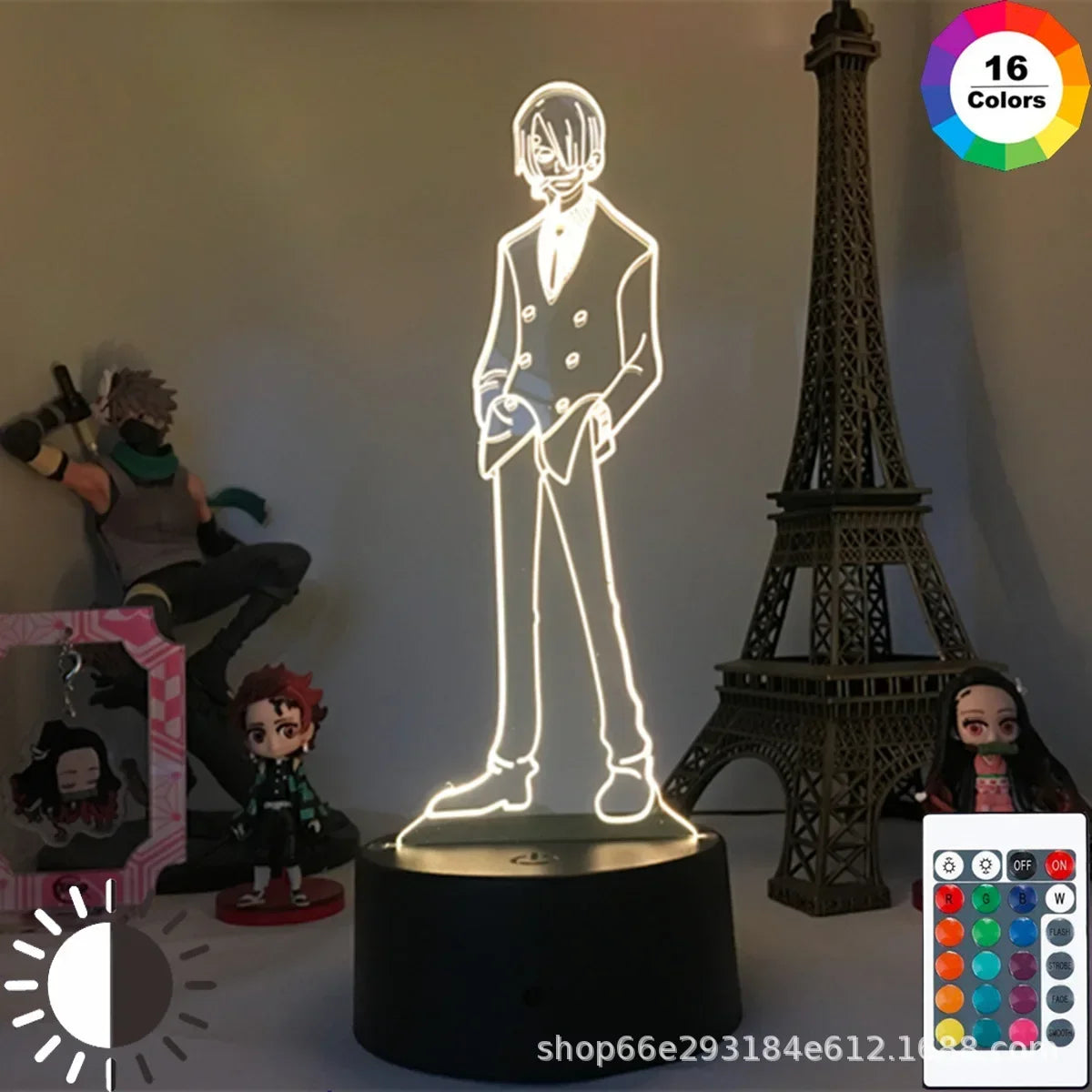 "Anime LED Night Light - One Piece Characters"