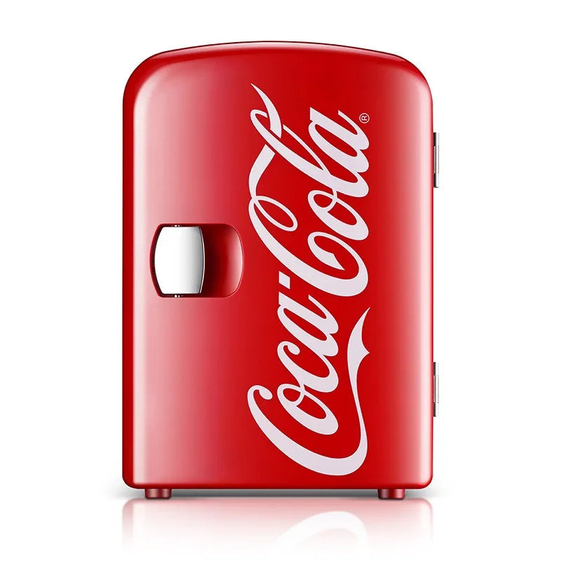 "4L 12V/220V Coca-Cola Mini Fridge – Multifunctional Cooler & Warmer for Cosmetics and Beverages – Ideal for Car & Home"