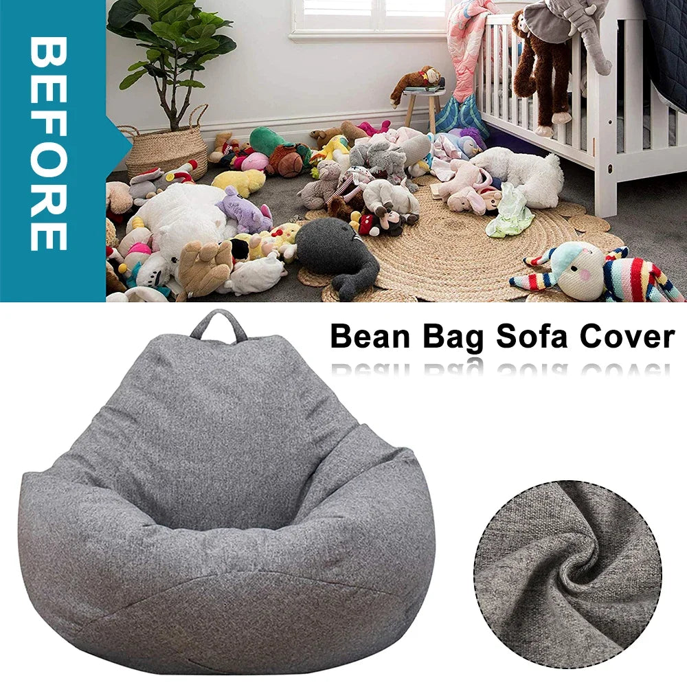 "Lazy Sofa Cover – Comfortable Large Bean Bag Cover Without Filler for Home, Bedroom, Adults & Kids – Soft Tatami Chair Cover"