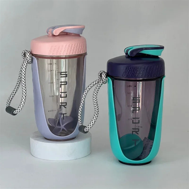 "BPA-Free 590ML Leak-Proof Sports Water Bottle with Protein Shaker for Drinks"