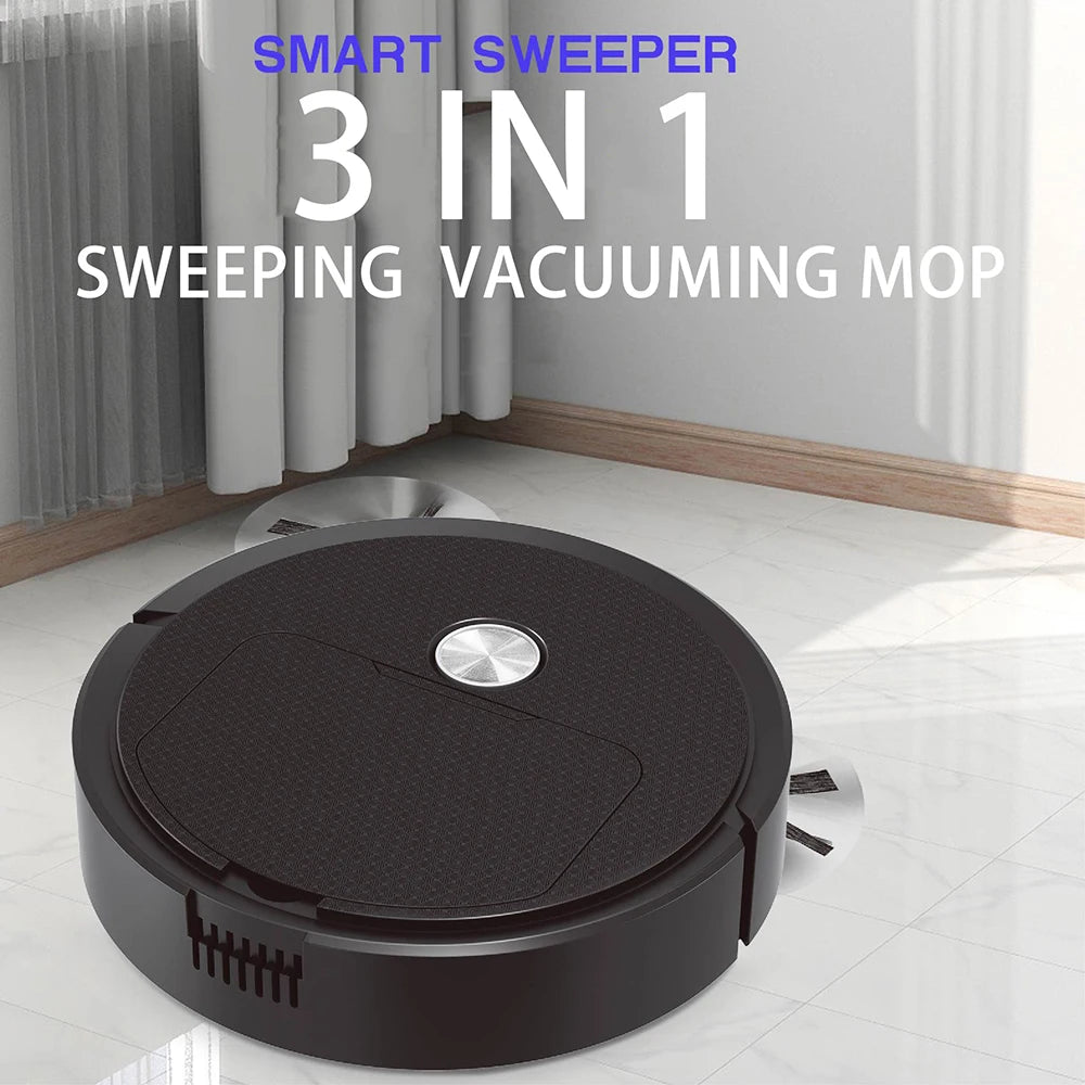 2024 New 3-in-1 Mini Sweeper & Smart Robot Vacuum Cleaner | Wireless, Compact & Efficient Cleaning for Home Use