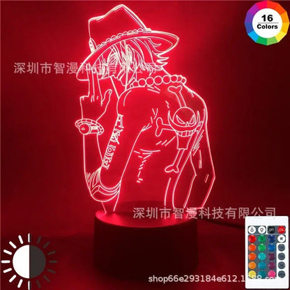 "Anime LED Night Light - One Piece Characters"