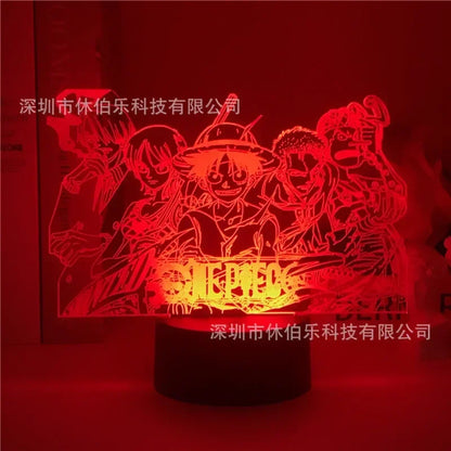 "Anime LED Night Light - One Piece Characters"