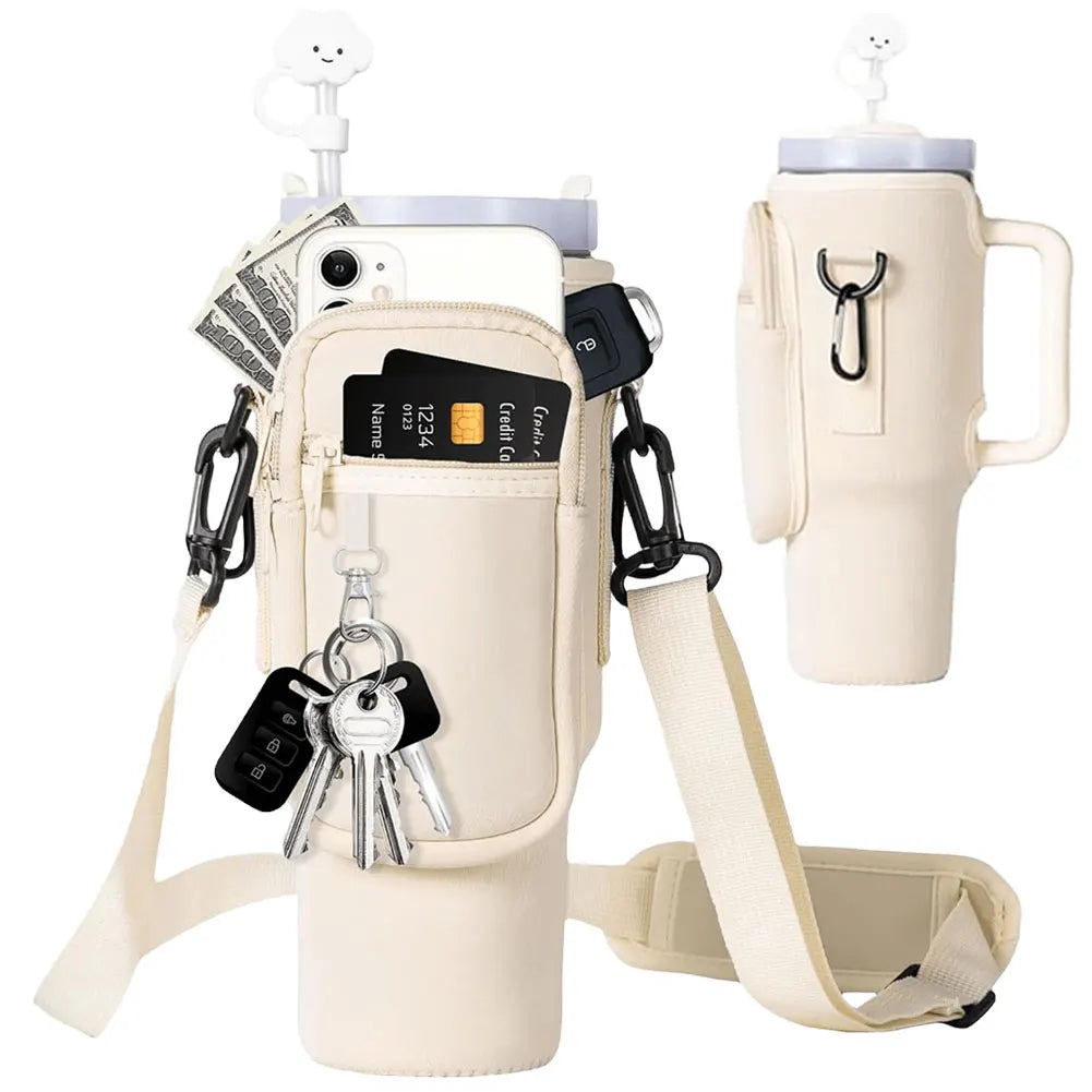 1183ml Neoprene Carrier: Adjustable pouch for Stanley Quencher cups.