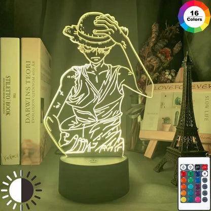 "Anime LED Night Light - One Piece Characters"