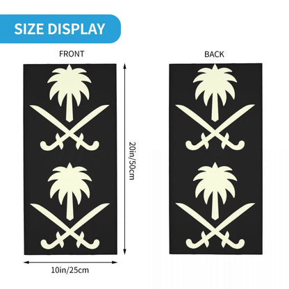 Saudi National Day Bandana | Multi-Use Neck Cover Mask | Windproof Scarf for Men and Women