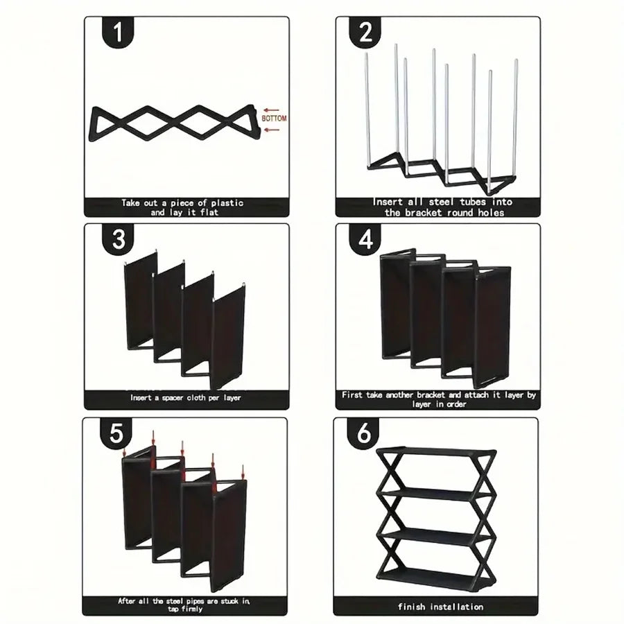 Detachable Multi-Layer Shoe Rack Storage Organizer - Simple Household Shoe Shelf