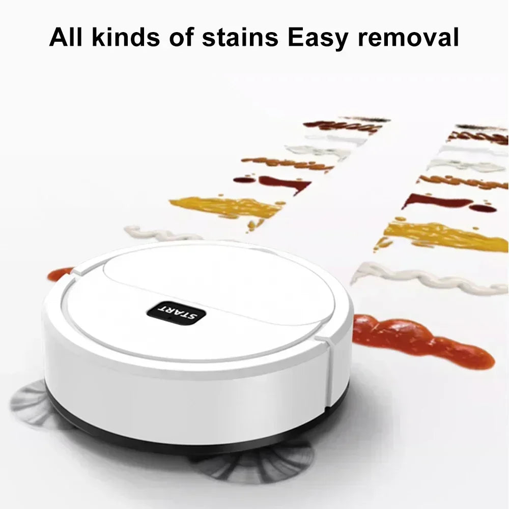 2024 USB Rechargeable Automatic Portable Mini Robotic Vacuum Cleaner – Wet/Dry Three-In-One Sweeping Machine for Home Floors