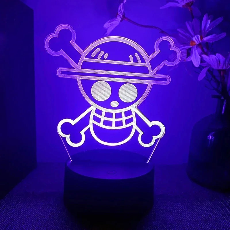 "Anime LED Night Light - One Piece Characters"