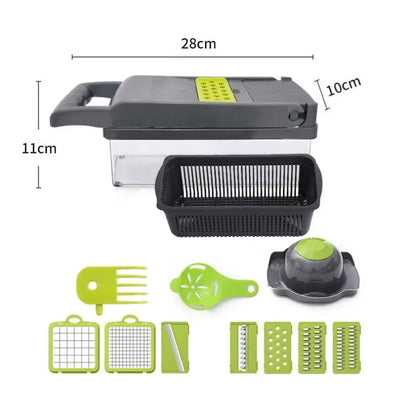 14/16-in-1 Vegetable Chopper: Multifunctional slicer, dicer, and grater for efficient kitchen prep.