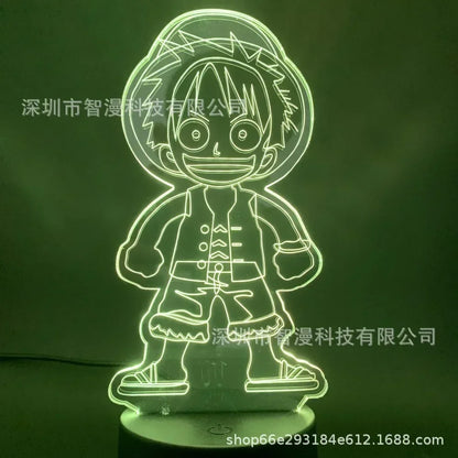 "Anime LED Night Light - One Piece Characters"