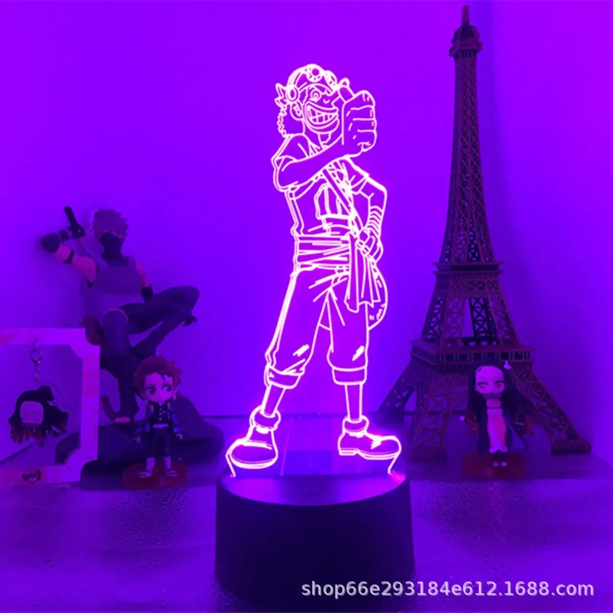 "Anime LED Night Light - One Piece Characters"