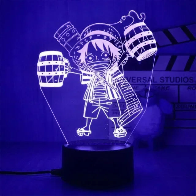 "Anime LED Night Light - One Piece Characters"