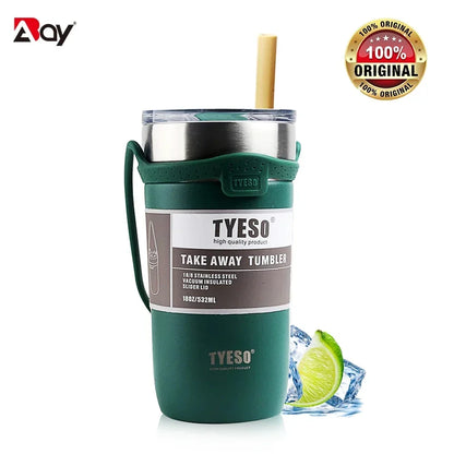 TYESO Stainless Steel Thermal Tumbler - Vacuum Insulated Travel Coffee Mug