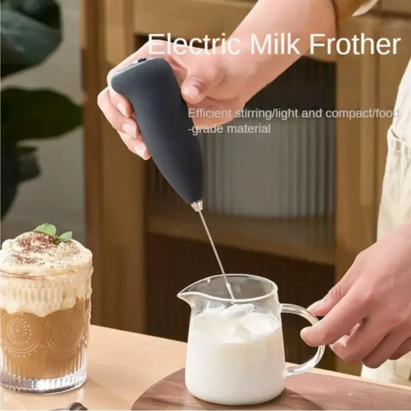 Portable Electric Coffee Frother & Milk Foamer – Handheld Mixer & Mini Whisk