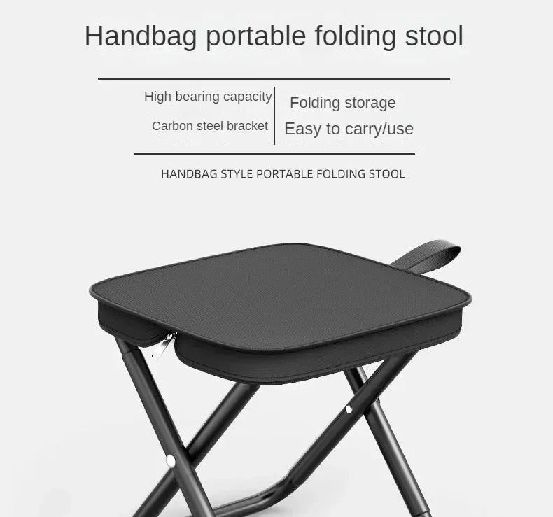 "Outdoor Folding Stool – Portable Camping Chair, Picnic Stool, Park Bench, and Fishing Chair"