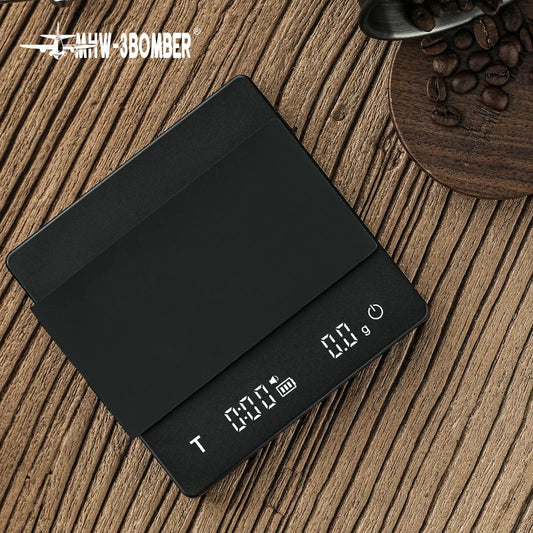 MHW 3BOMBER Smart Coffee Scale with Timer – 2kg/0.1g High Precision Kitchen Scale for Drip Coffee and Espresso, Home Barista Tools