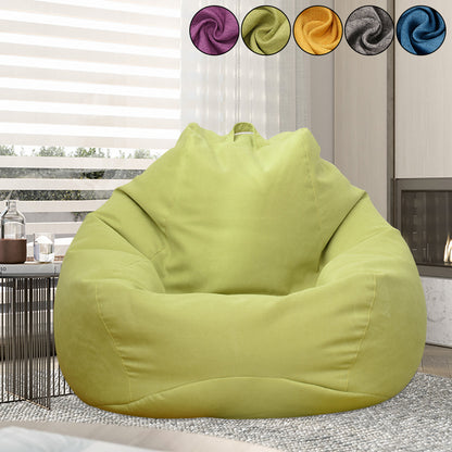 Lazy Sofa Cover Chair (No Filler) - Adult Bean Bag Couch for Living Room, Bedroom, Home, Tatami Lounger Seat