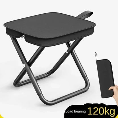 "Outdoor Folding Stool – Portable Camping Chair, Picnic Stool, Park Bench, and Fishing Chair"